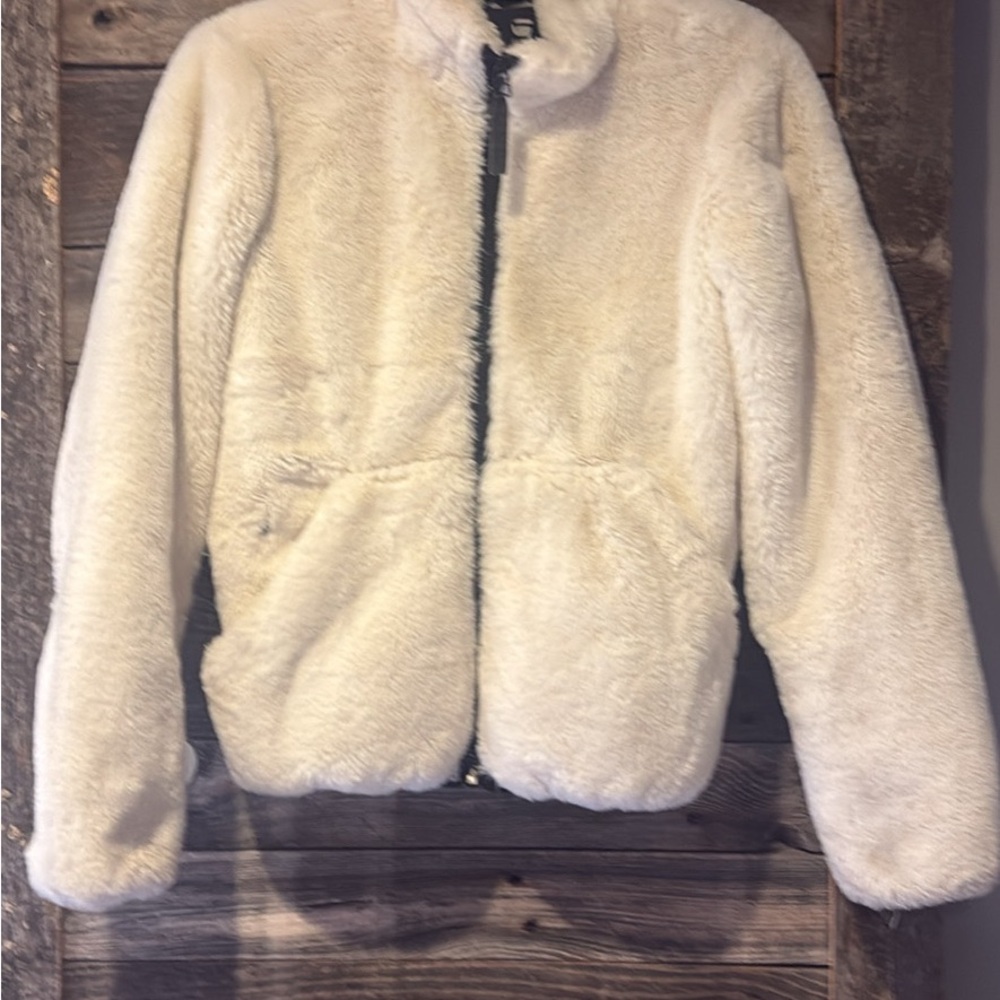 Raw Women's Cream Faux Fur Jacket